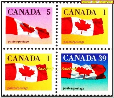 CANADA 1990 CANADIAN WAVING FLAG MINT FV FACE 50 CENT MNH 39C COIL STAMP SET - Image 1 of 2