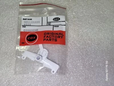 NOS Cox Comanche White Bellcrank Assembly in Package  - Image 1 of 2