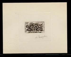 Congo 1961 SC# C4 Artist Die Proof in Sepia Flora, Flowers - Picture 1 of 1