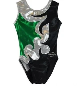 NEW! Obersee Girls Gymnastics Leotard - Mia Green, CXXS, XX-Small, O3GL064 - Picture 1 of 2