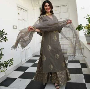 VESTIDO INDIO DE DISEÑADOR DE BODAS BOLLYWOOD SALWAR KAMEEZ ROPA DE FIESTA PARA MUJER - Imagen 1 de 8