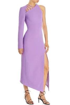 David Koma Womens Chest Lace-up Midi Dress 10 Lilac - NWT $2136 - Image 1 of 4