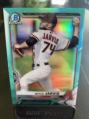 2021 Bowman Chrome #BCP-44 Bryce Jarvis Aqua Refractor /125 Arizona Diamondbacks - Image 1 of 2