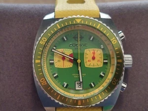 Zodiac Mens'  ZO3009 Limited Edition Swiss Made Yellow Sea Dragon Watch - Picture 1 of 7