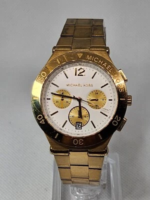 Reloj Michael Kors Tono Dorado Acero Inoxidable Cronógrafo MK5933 Batería Nueva Foto 1 de 4