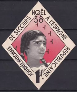 SCW French Political Labels Edifil 2660 Journee National de Secours 1938 NOEL 2 - Picture 1 of 2