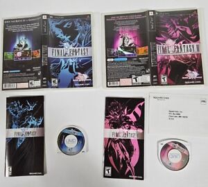 Final Fantasy 1 and Final Fantasy 2 PlayStation PSP Complete CIB Lot of 2 Games