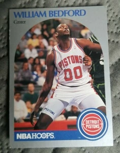 1990-91 Hoops Detroit Pistons Basketball Card #102 William Bedford Rookie - Picture 1 of 2