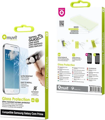 muvit Film de Protection d'écran en Verre trempé Samsung Galaxy Core Prime - Photo 1/2
