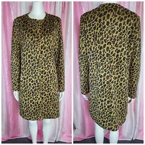 Marc New York Andrew Marc Leopard Faux Suede Long Jacket Size Medium - Picture 1 of 13