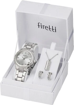 Firetti Damen Analog Quarz Armband Uhr Set 4-tlg. 57928718 Ohrstecker und Kette - Bild 1 von 4