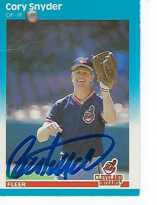 CORY SNYDER SIGNED 1987 FLEER #260 -  CLEVELAND INDIANS - Image 1 of 1