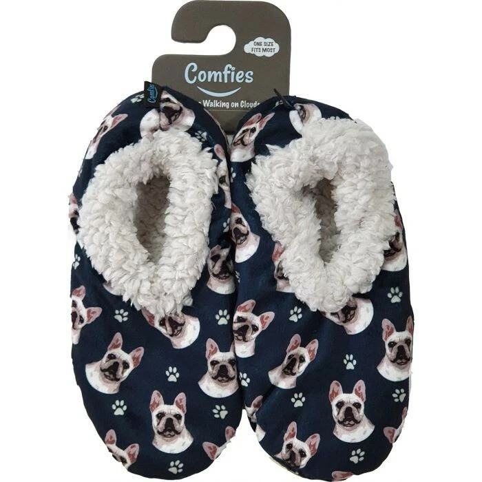 French Bulldog Dog Slippers - Women Size 5-11 - Anti-Slip - Comfies - E&S Pets - Image 1 of 1