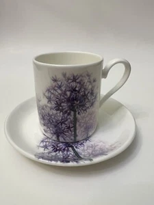 Roy Kirkham "Alliums” Fine Bone China Set Of Tea Cup and Saucer England New - Picture 1 of 12