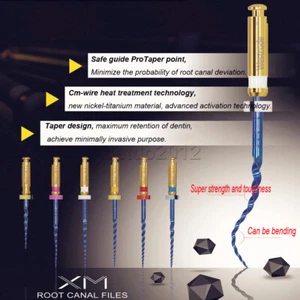 6Pcs Dental Endodontic NiTi Engine Use Heat Activated Rotary Files 19/21/25/31mm - Picture 1 of 13