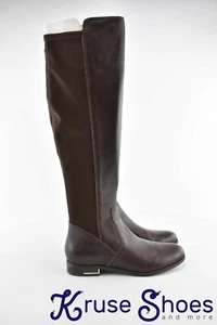 Nine West Women's Levi "Dark Brown" Leather Riding Boots Size 6M - Picture 1 of 11