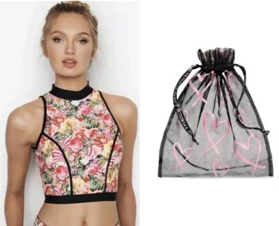 Sujetador deportivo Victoria's Secret x Mary Katrantzou cuello alto top corto L bolso gratis Foto 1 de 4