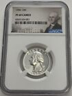 1956 NGC PF69 CAMEO SILVER PROOF WASHINGTON QUARTER EXCELLENT EYE APPEAL 25C