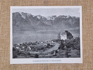 Castello di Chatelard e Alpi di Savoia Veduta del 1900 Valle d'Aosta - Picture 1 of 1