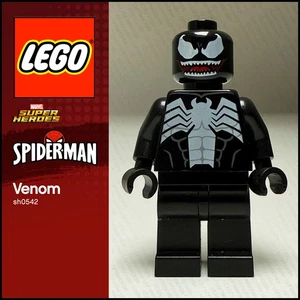 GENUINE LEGO Marvel Minifigure Venom Spider-Man sh0542 sh542 - Picture 1 of 5