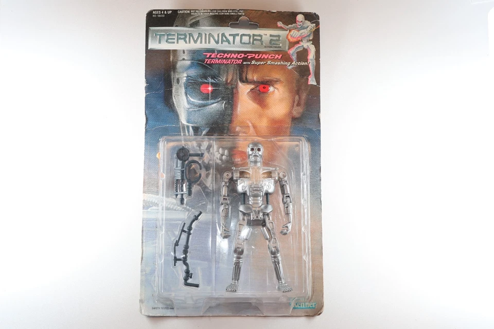 Figura de acción Terminator 2 TECHNO-PUNCH T-800 1991 Kenner nuevo sin usar, en caja Judgment Day Foto 1 de 1
