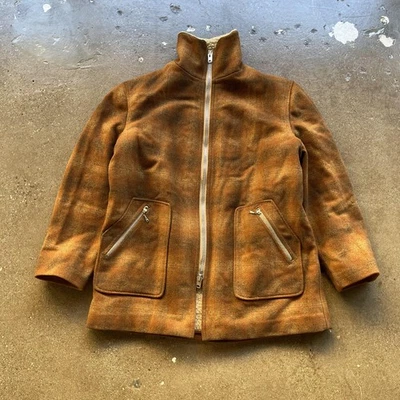 Vintage Pendleton Jacket Mens Medium Large Brown Wool Sherpa Lined Zip 70s - Image 1 of 4