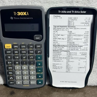 Texas Instruments TI-30XA Scientific Calculator Retro Teal Includes Cover TESTED - Image 1 of 4
