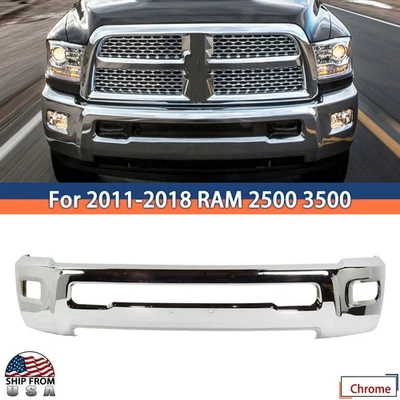 Front Bumper Face Bar Chrome For 2011-2018 RAM 2500 3500 with Fog Light Hole USA Foto 1 de 4