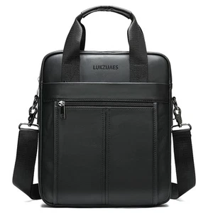 Genuine Leather Shoulder Messenger Bag for Men Adjustable Shoulders Sling Cro... - Picture 1 of 8