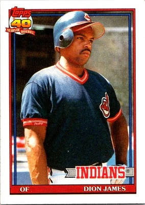 Dion James 1991 Topps 40 Years of Baseball #117 Cleveland Indians - Image 1 of 2