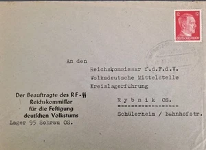 RKFDV Lager 95 Sohrau Zory Poland TPO Rybnik Resettlement Camp WWII - Picture 1 of 3