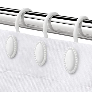 Shower Curtain Hooks Decorative Shower Curtain Rings Rust Resistant Metal Sho... - Picture 1 of 8