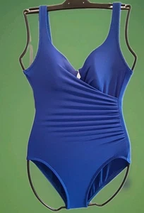 MIRACLESUIT-ESCAPE-Sz 6 Rich Royal Blue Onepiece Underwire Padded Straps Perfect - Picture 1 of 11