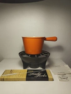 Service à fondu le Creuset orange vintage 1970 - Imagen 1 de 10