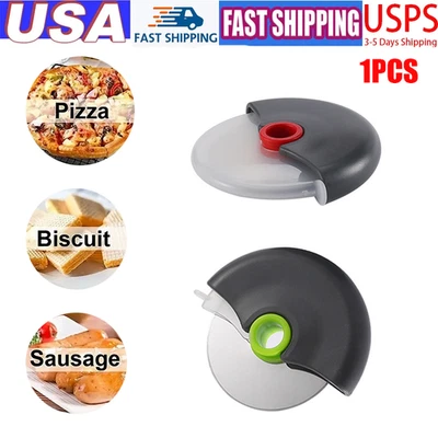 Cortador de Pizza con Rueda Redonda y Cubierta Protectora Extraíble Acero Inoxidable Foto 1 de 4
