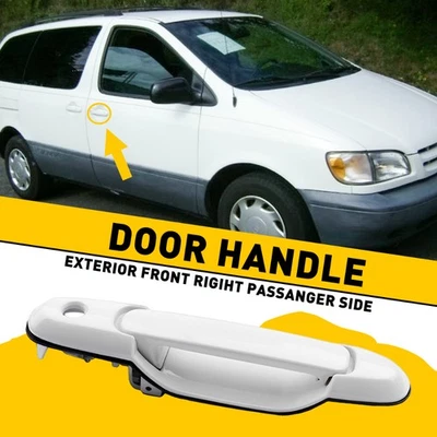Maçaneta externa da porta para Toyota Sienna 1998-2003 passageiro dianteiro direito - Imagem 1 de 4