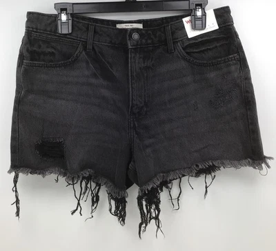 Pantalones cortos para mujer Wrangler vintage tiro medio 10/30 negros Foto 1 de 3