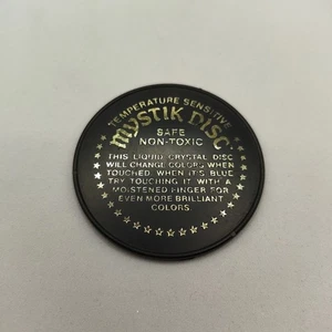Vintage Mystik Disc Liquid Crystal Disc Toy Color Changing Temp Sensitive Rare - Picture 1 of 6