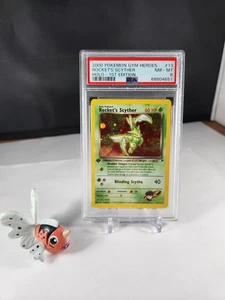 PSA 8 NM Rocket's Scyther 13/132 - 1st Edition Gym Heroes 2000 - Holo Rare - Picture 1 of 8