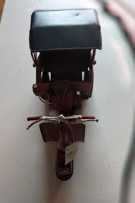 Scala 1:8 Modellino Moto d’Epoca Vintage in Metallo, triciclo, nuovo - Immagine 1 di 2