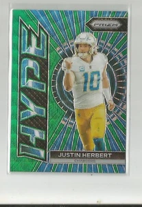 2023 Panini Prizm JUSTIN HERBERT Green Wave Prizm HYPE - Picture 1 of 1