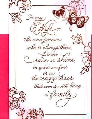 Happy Mother's Day Wife Garden Butterfly Butterflies Hallmark Greeting Card - Image 1 of 3