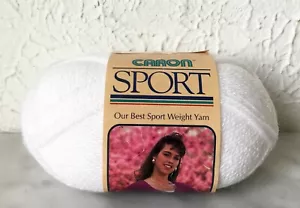 Vintage Caron Sport Weight Acrylic Yarn - 1 Skein Color White #1601 - Picture 1 of 3