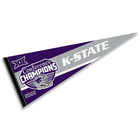 KSU Wildcats 12 in X 30 in 2022 Big 12 Football Champions Pennant Cover