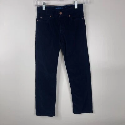 Pantalones de pana Lands' End para niños talla 8 azul liso cintura ajustable informales escolares Foto 1 de 4