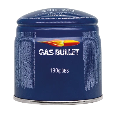 Gas Bullet ® Gaskartusche 190g für Gaskocher mit Stechkartuschen