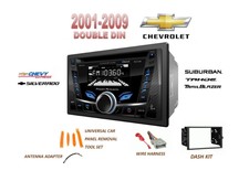 CHEVROLET SILVERADO TAHOE USB AUX Bluetooth Radio Stereo Double Din Dash Kit