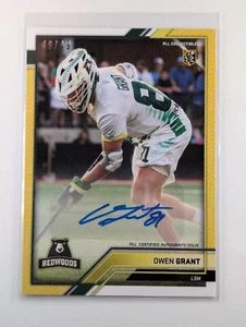 Owen Grant AUTO 2023 Premier Lacrosse League PLL Snapshot #7 Yellow #49 /49 RC - Picture 1 of 2