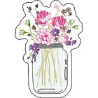 FLOWERS IN MASON JAR Premium Quality Orignal Artwork Decal STICKER