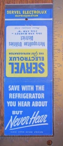 CUBIERTA GIGANTE MATCHBOOK: SERVEL ELECTROLUX REFRIGERADOR CUBIERTA VACÍA -C11 - Imagen 1 de 2